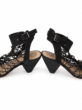 Vince Camuto Black Gladiator Designer Sandals | Women’s Size 8.5 (Estimated)